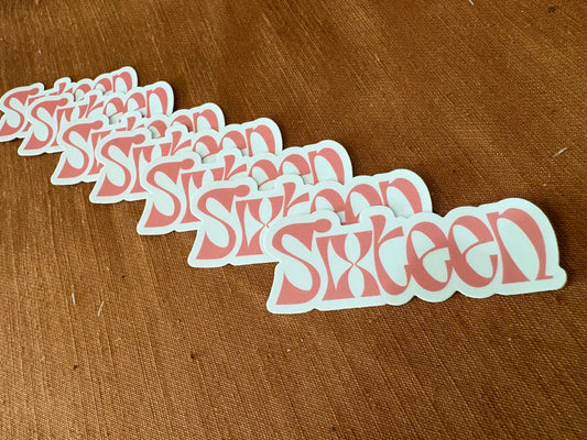 Sweet 16 sticker