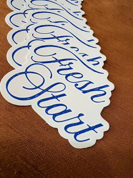 A Fresh Start sticker - New Beginnings collection
